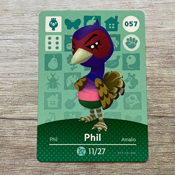 Genuine Animal Crossing Amiibo Card Phil - Picture 1 of 5